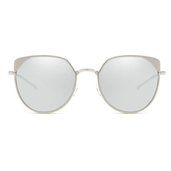 HERSHEY | A17 - Women's Flat Lens Metal Frame Cat Eye Sunglasses