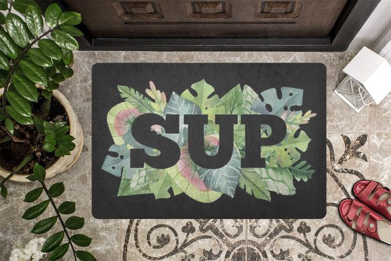 Sup Welcome Mat-Tropical/Black
