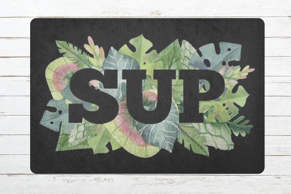 Sup Welcome Mat-Tropical/Black