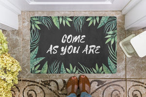Come As You Are Welcome Mat-Tropical/Black