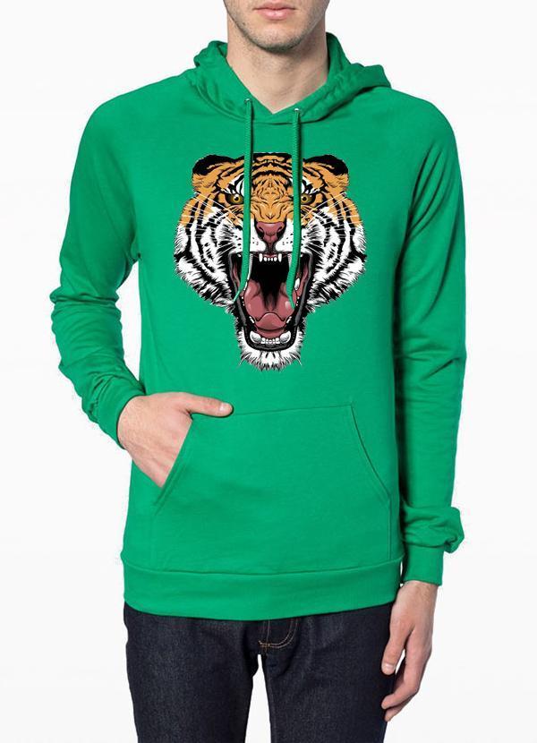 Unisex Tiger Hoodie-Green