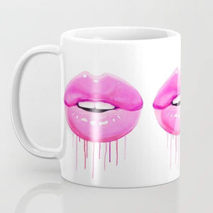 Pink Dripping Lips Mug