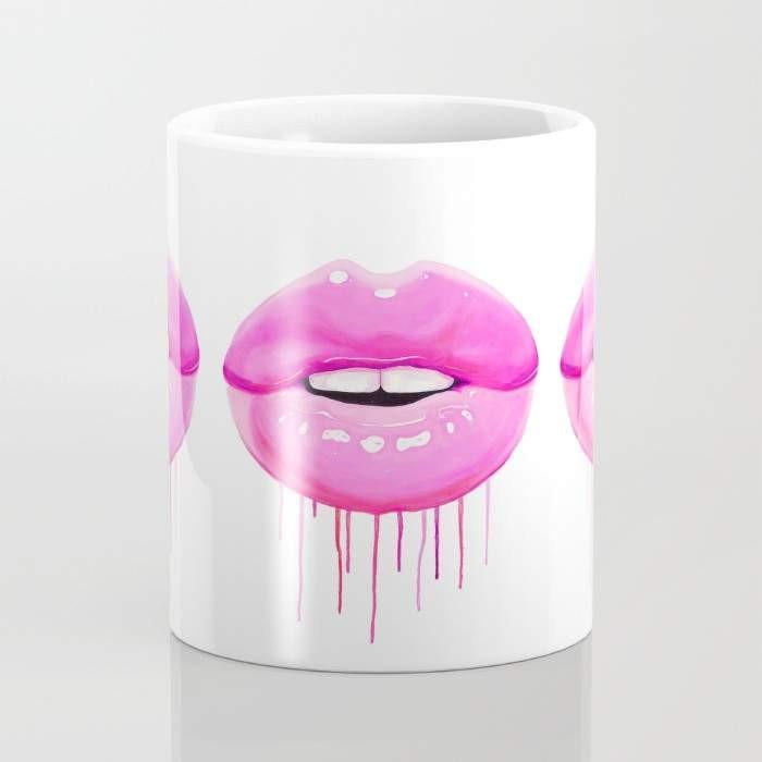 Pink Dripping Lips Mug