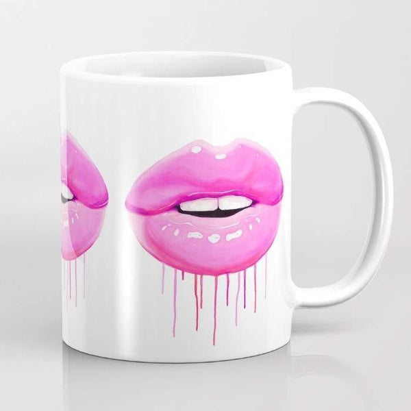 Pink Dripping Lips Mug