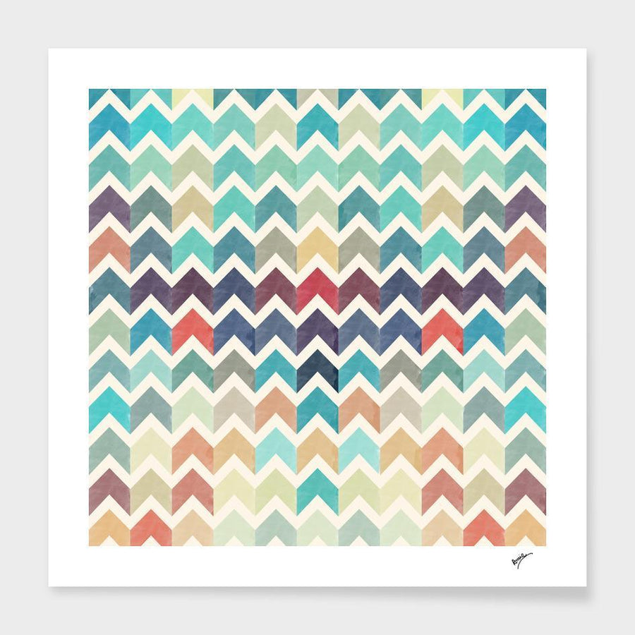 Watercolor Chevron Pattern II Pillow & Pillow Case